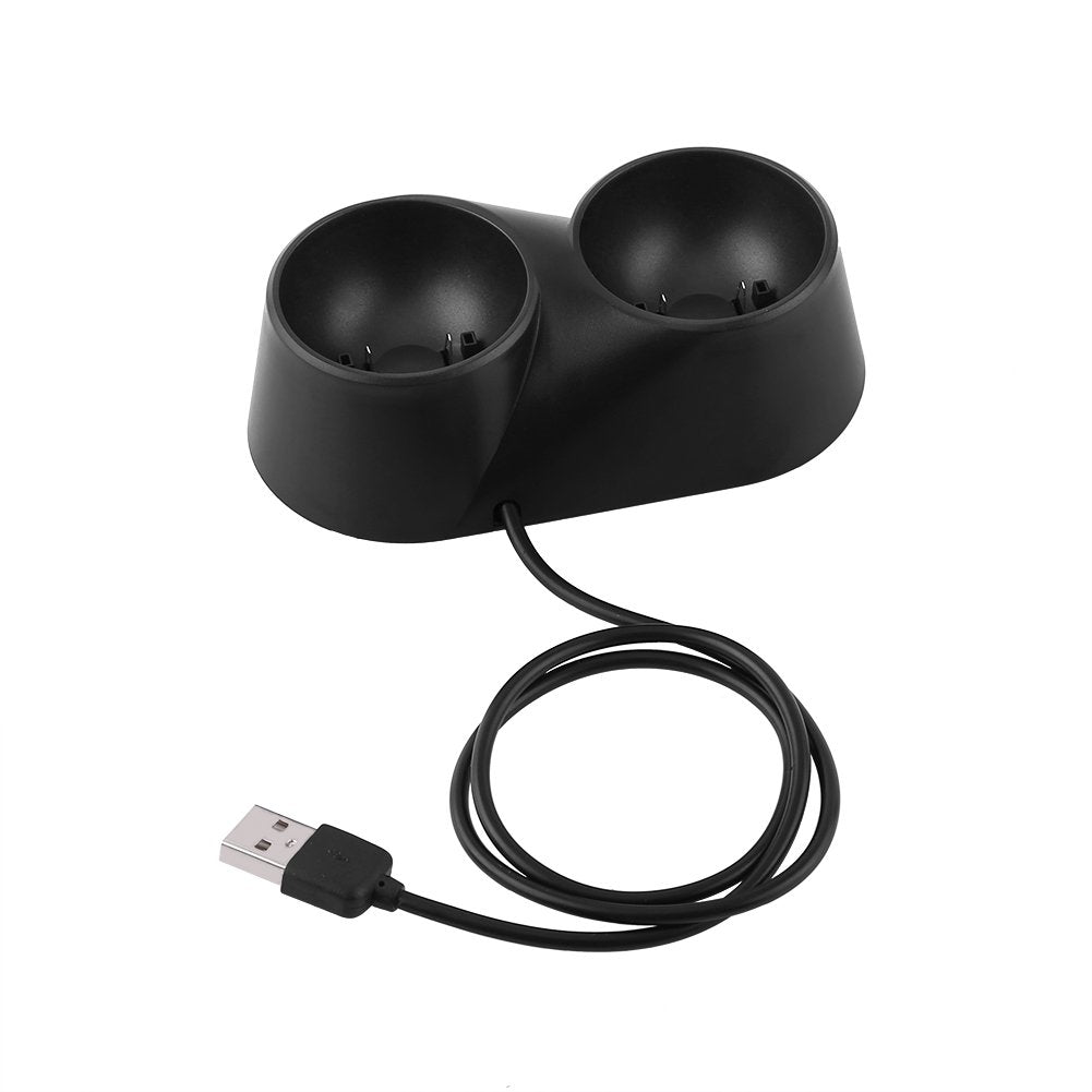 Richer-R PS4 Controller Charger,Dual Charger Dock Charging Station Stand for PS4 VR Remote Controllers,for Two PS4 VR Controller