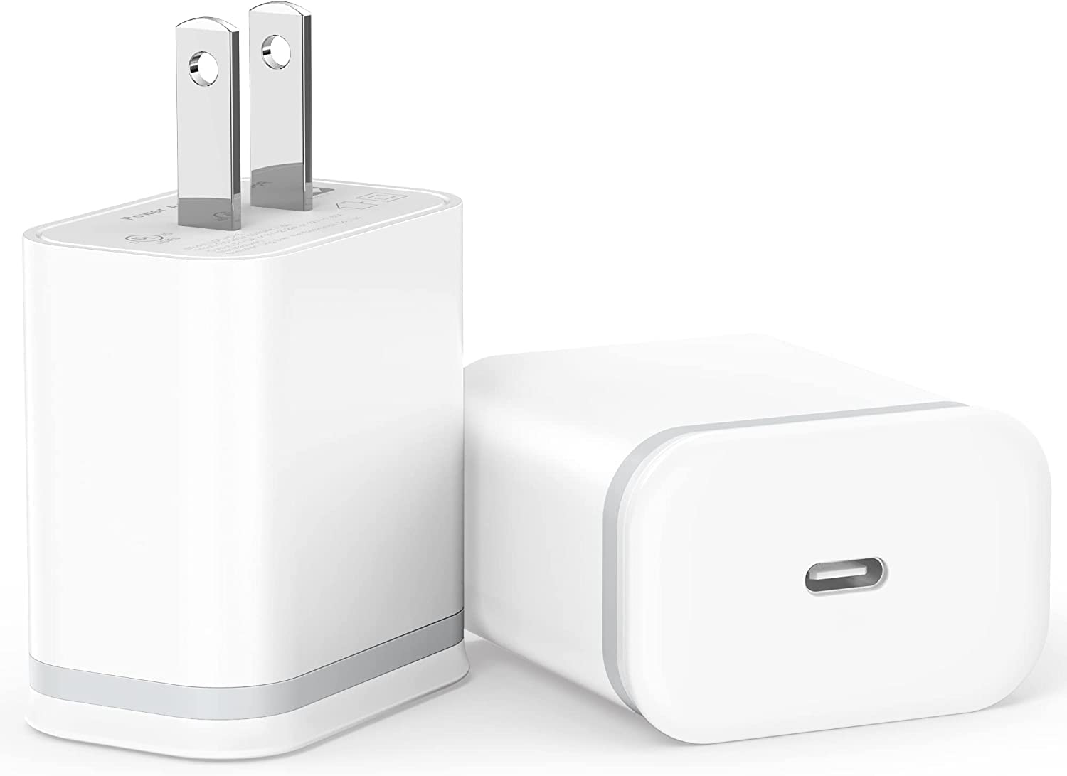Iphone 14 13 12 11 Usb C Wall Charger, 20W 2 Pack Charging Block Usbc Power Adapter Pd Plug Box Type C Brick Cube For Iphone 14