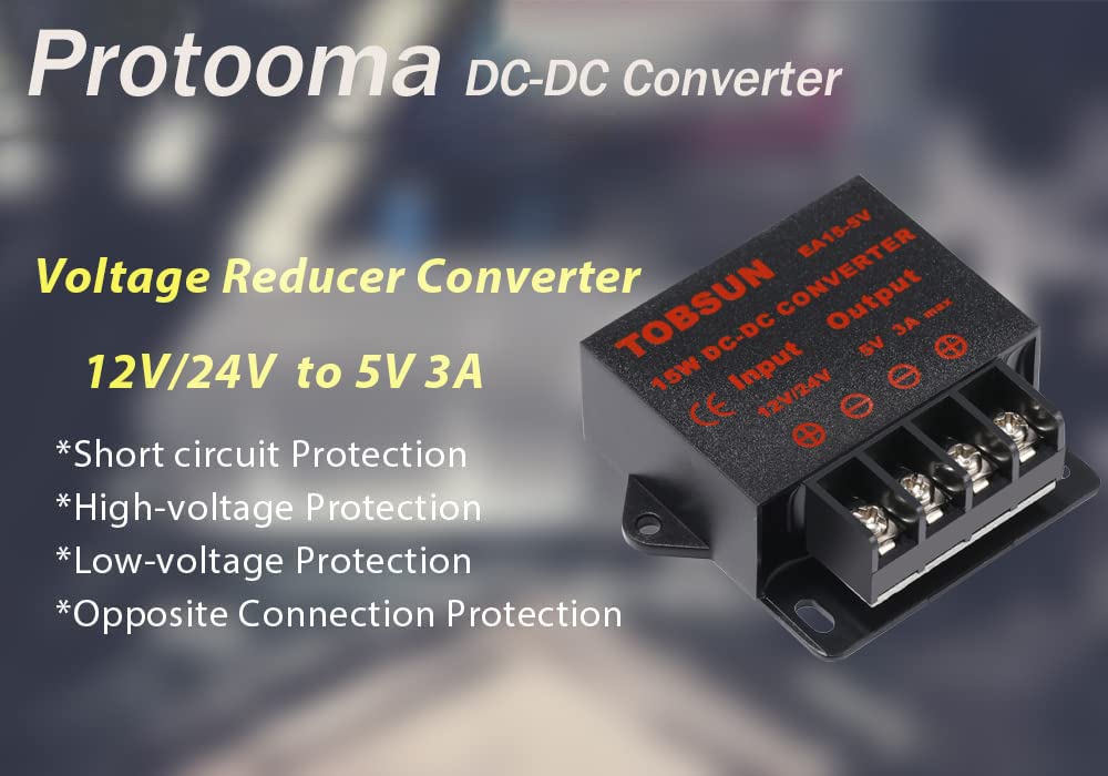 Dc 12V 24V To 5V 3A Converter Dc Voltage Reducer Regulator Step Down Buck Converter Power Supply Volt Transformer Module
