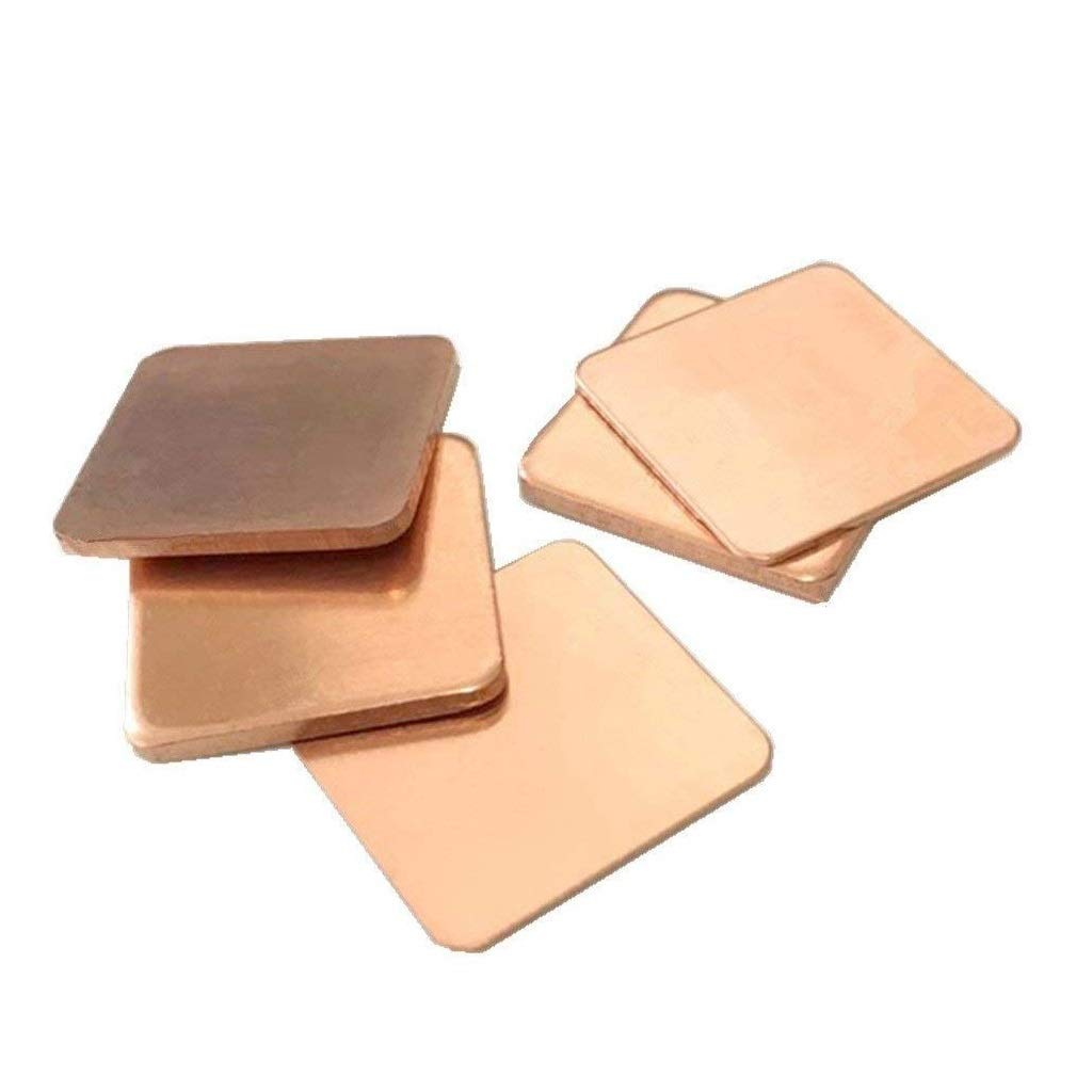 Easycargo 100Pcs 12 Sizes 15Mm Copper Pad Shim Kit, Pure Copper Heatsink C1100, Low Profile Thermal Plate Cooler For Cooling Pc Laptop Gpu Cpu Ic Chips Vga Ram Vram Vrm Ps5 M.2 Ssd Nvme 2280 2242 2230