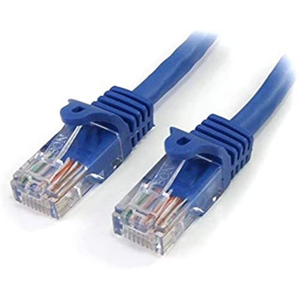 StarTech.com 5m Blue Cat5e Snagless RJ45 UTP Patch Cable   5 m Patch Cord   Ethernet Patch Cable   RJ45 Male to Male Cat 5e Cable (45PAT5MBL)