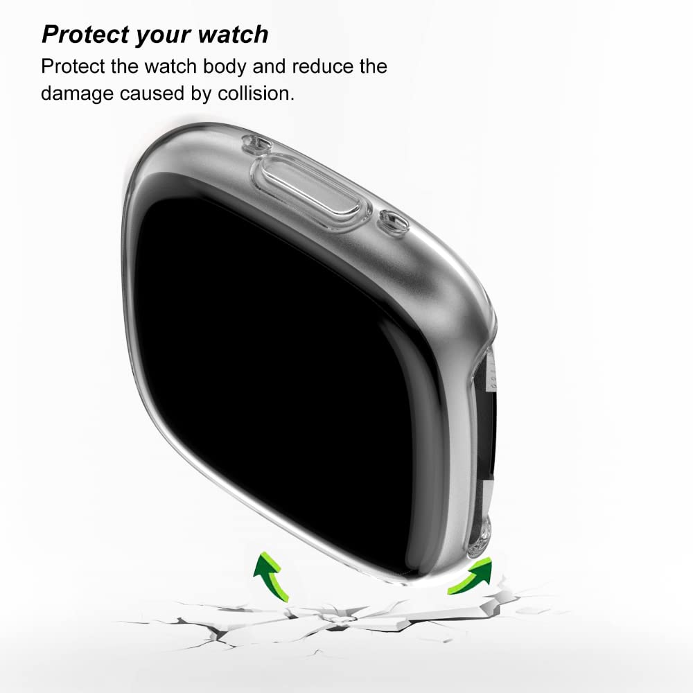 Rc Z Fitbit Sense 2/Versa 4 Case With Screen Protector, 4 Pack