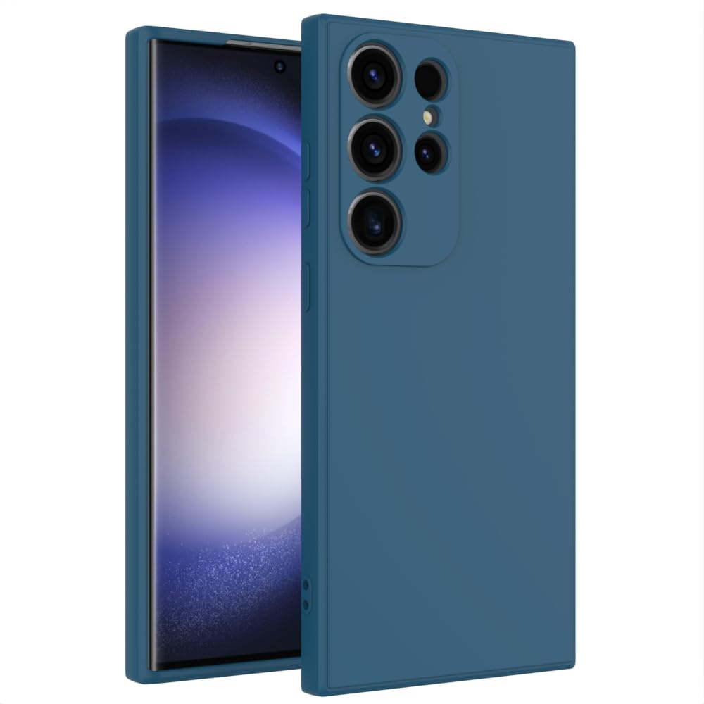 Wogroo For Samsung Galaxy S22 Ultra Case Dark Blue, Scratch Resistant With Soft Touch, Slim Thin Phone Cover For Samsung Galaxy