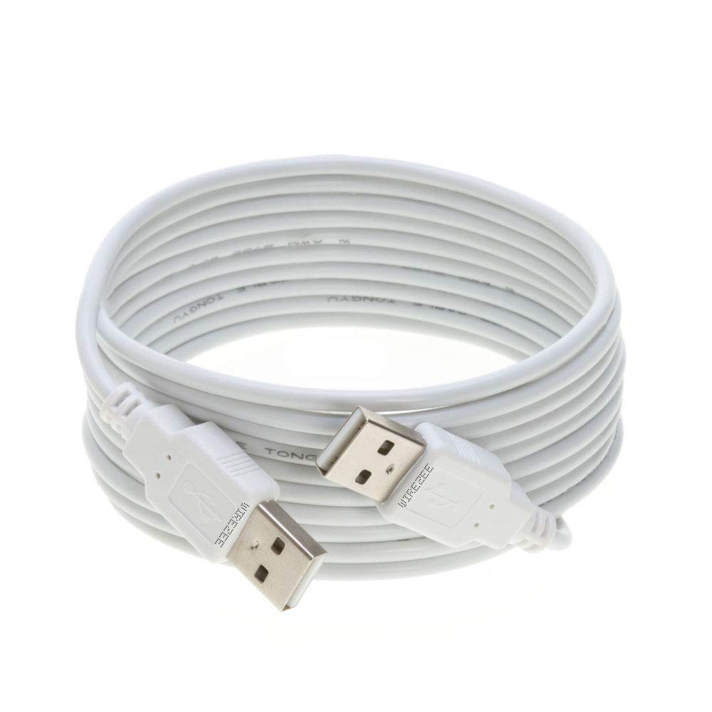 Usb 2.0 Type Cable A Male To A Male Black/White 3Ft, 6Ft, 10Ft, 15Ft (15Ft, White)
