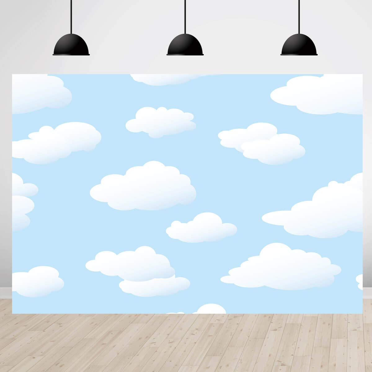 Blue Sky White Cloud Backdrop Birthday Party Backdrops Kids Photography Background Shooting Studio Props 10X7Ft