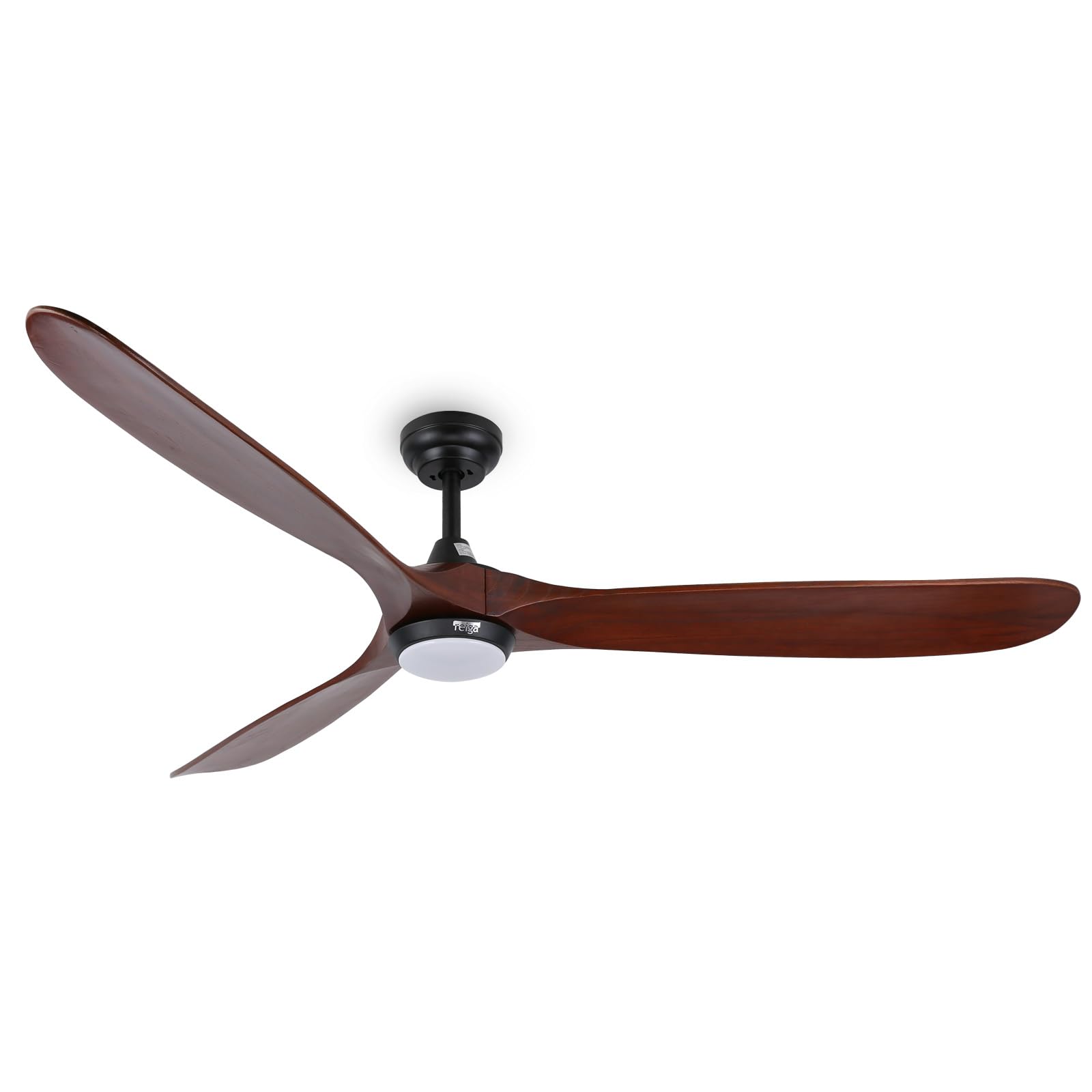 reiga 70 Inch Wood Ceiling Fan, Mute DC Motor High Airflow Large Ceiling Fans with Lights and Remote for Patio Living Room