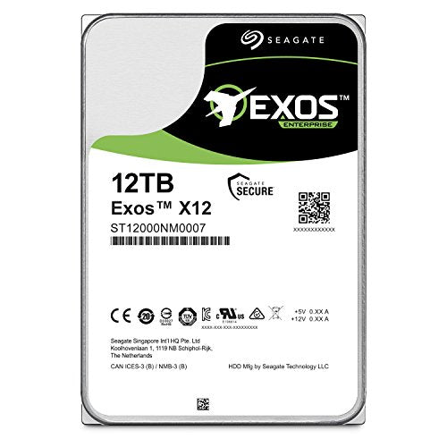 (Old Model) Seagate Exos 12Tb Internal Hard Drive Enterprise Hdd     3.5 Inch 6Gb/S 7200 Rpm 128Mb Cache For Enterprise, Data Ce