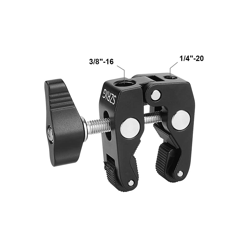 Szrig Super Crab Clamp With 1/4'' 20 & 3/8'' 16 Mounting Point For Camera Photo Studio