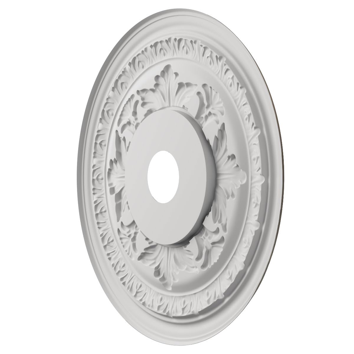 22Od X 3 1/2Id X 1P Baltimore Thermoformed Pvc Ceiling Medallion (Fits Canopies Up To 7 3/4), Metallic Black Night