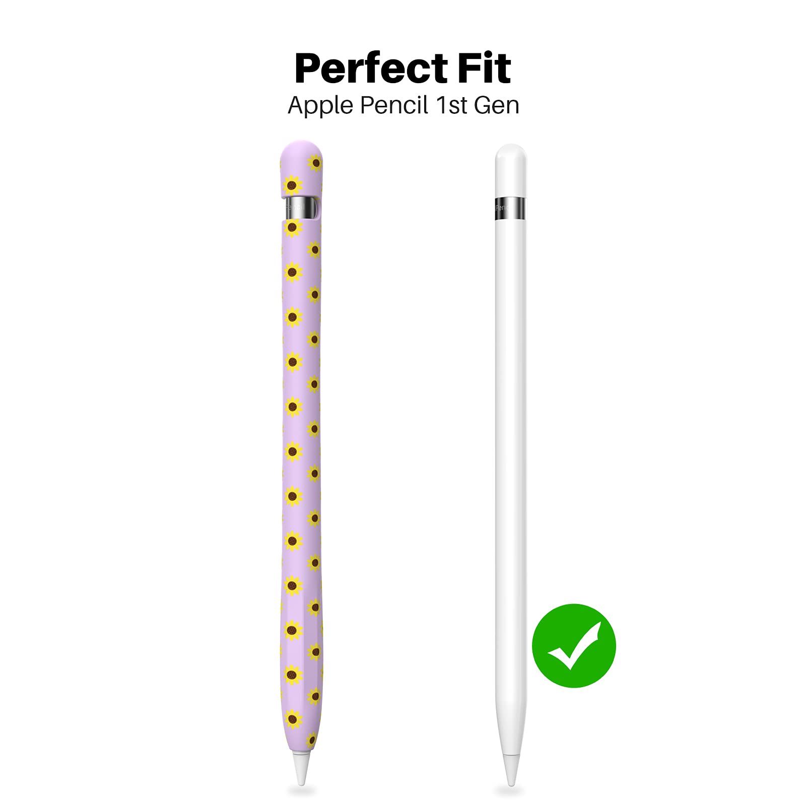 Niutrendz Sunflower Case For Apple Pencil 1St Generation Case Cover Silicone Protective Sleeve Accessories With Apple Pencil Tip