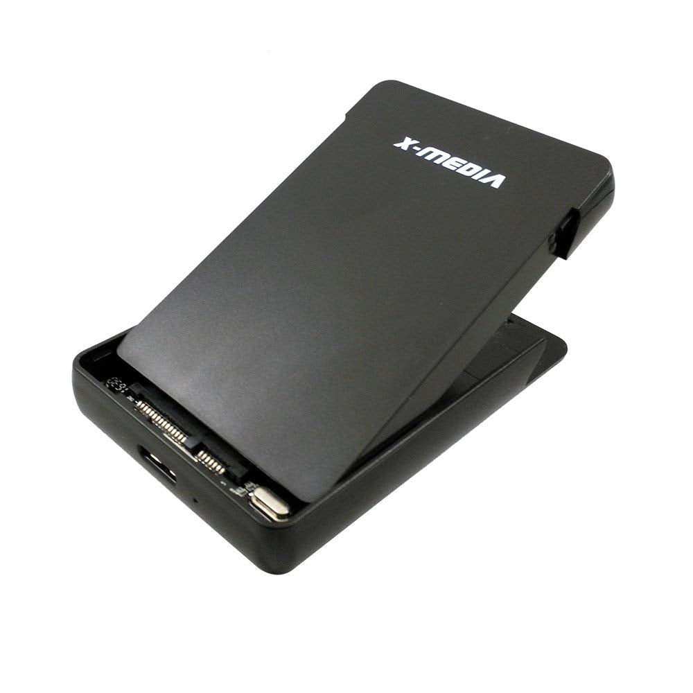 X MEDIA XM EN2279U3 2.5 Inch Tool Free USB 3.0 SATA SSD HDD Hard Disk Drive External Enclosure Case | Support 7mm / 9.5mm Height HDDs