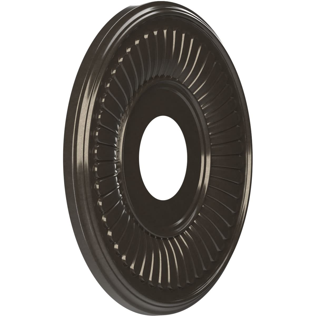 Ekena Millwork Cmp13Becch Berkshire Thermoformed Pvc Ceiling Medallion (Fits Canopies Up To 5 3/4), 13Od X 3 1/2Id X 3/4P, Metal