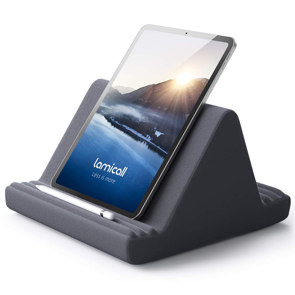 Lamicall Tablet Pillow Stand, Soft Pad For Lap   Tablet Holder Dock For Bed With 6 Viewing Angles, Compatible With Ipad Pro 9.7,