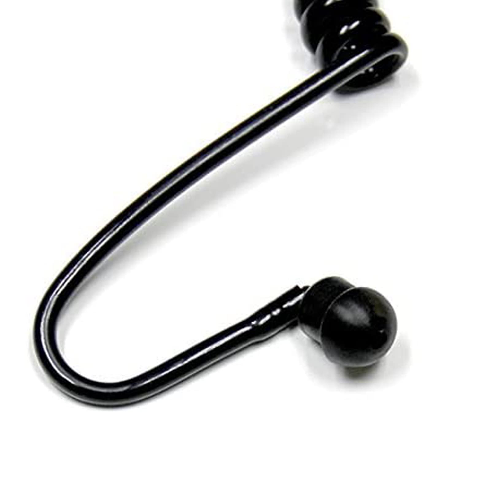 LUITON 10-Pack Acoustic Coil Tube Walkie Talkie Earpieces for Baofeng, Motorola, Kenwood, Retevis, Midland - Black