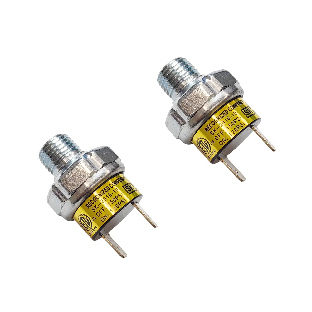 Pair Of Air Pressure Switch 120 150 Psi Tank Mount Type Thread 1/4'' Npt 12V 24V Dc Air Compressor Pressure Switch For Air Train