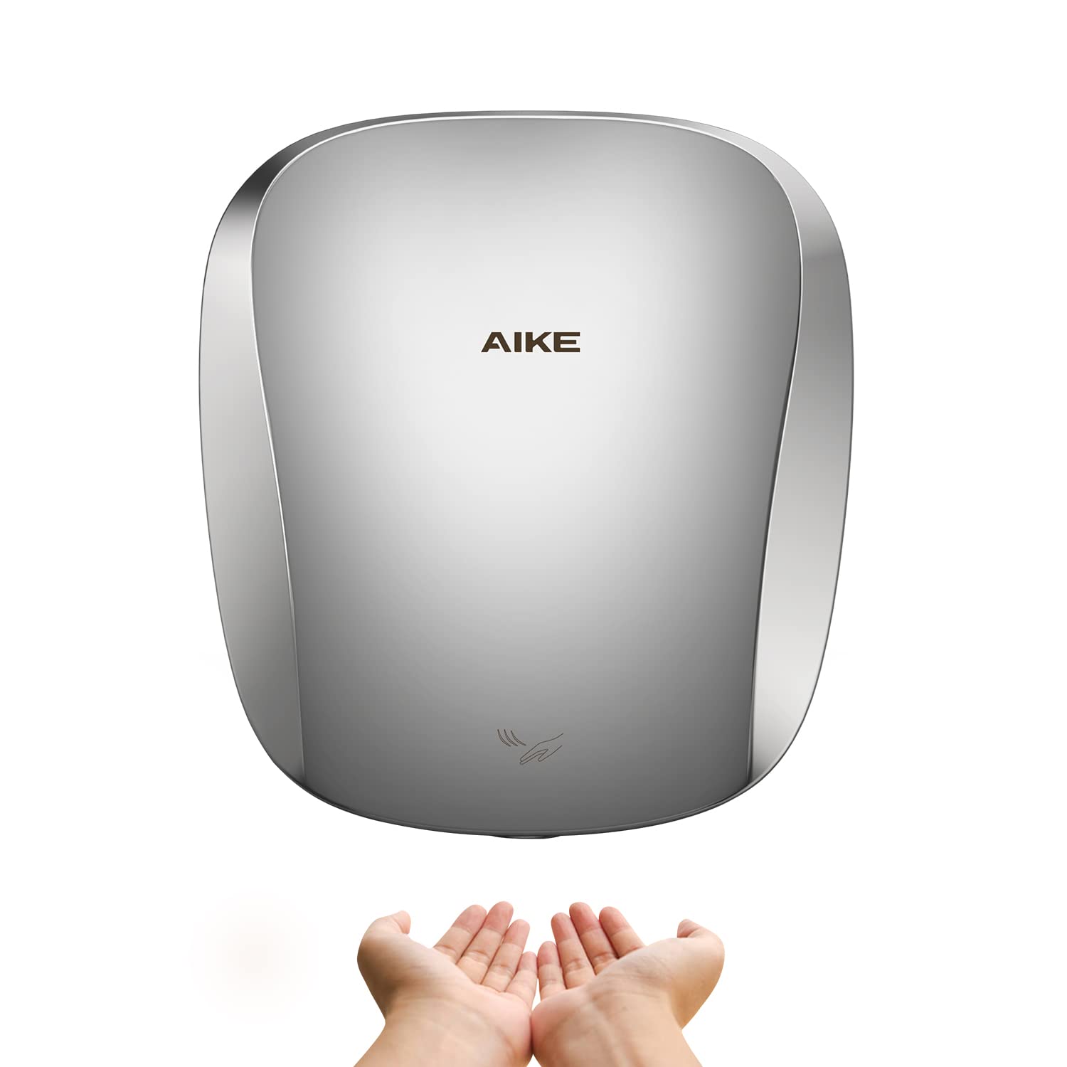 Aike Air Tank Heavy Duty Hand Dryer Hepa Filter Ul Approved 120V 1400W Polished Stainless Steel Finish Model Ak2903