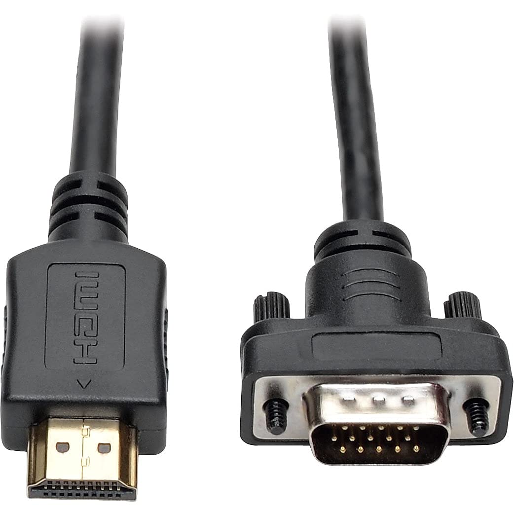 Tripp Lite HDMI to VGA + Audio Adapter Converter Cable Active Low Profile HD15 M/M 1080p @ 60Hz 15ft 15 (P566-015-VGA)