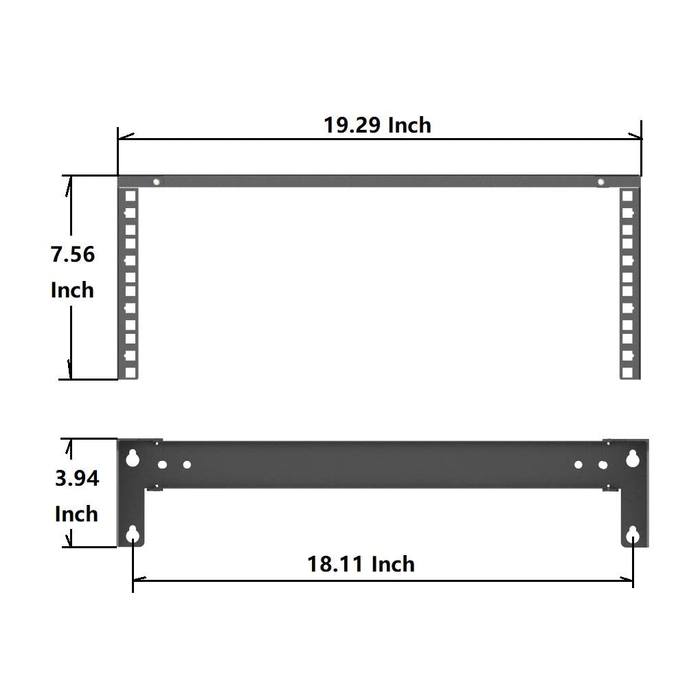 Mofangtech 4U Vertical Rack Mount Black Steel Foldable – Electroeshop