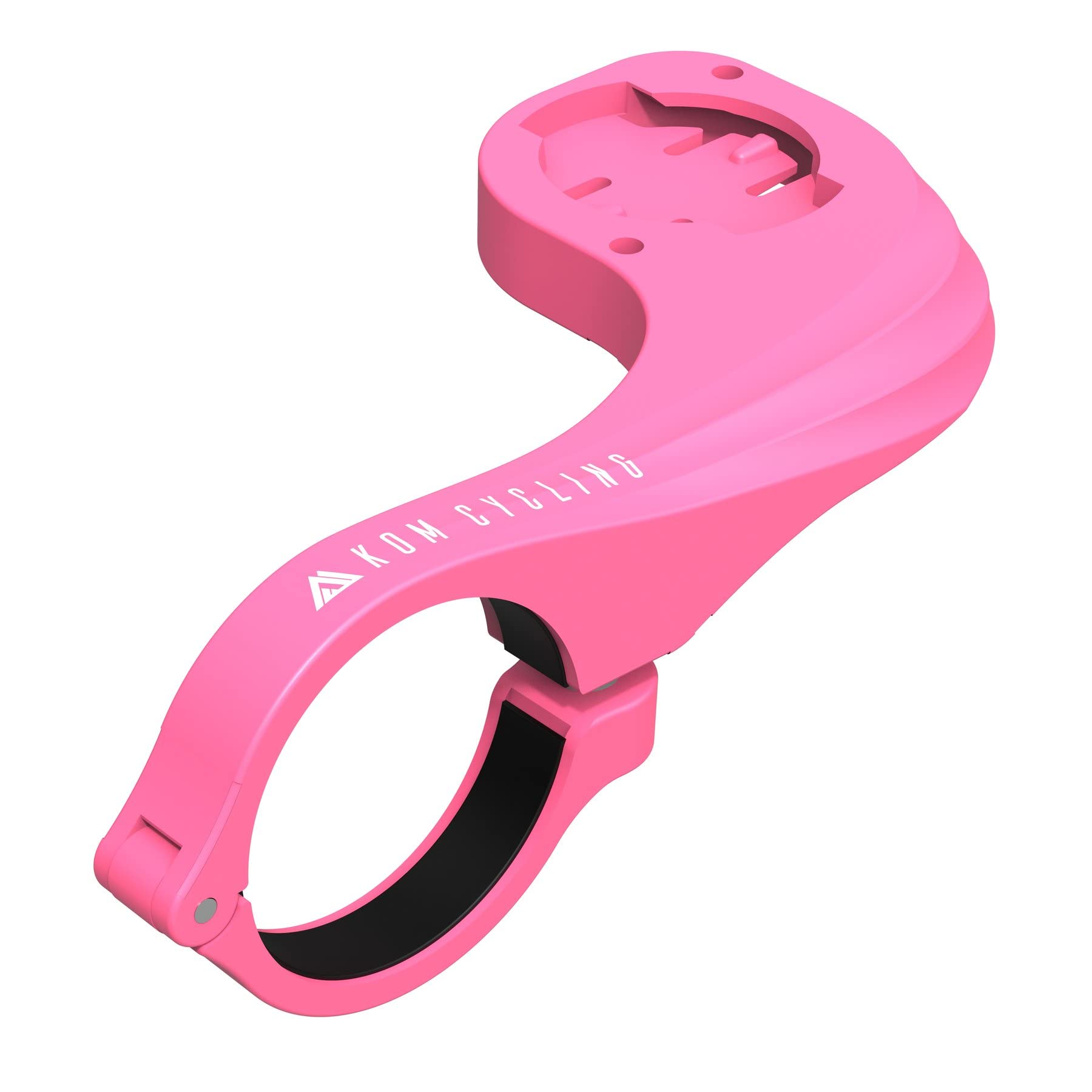 Kom Cycling Wahoo Elemnt Mount Compatible With Multiple Wahoo Computers Including The Wahoo Elemnt Bolt, Elemnt Roam, Elemnt Mini, And Elemnt   Multiple Colors 24G Out Front Computer Mount (Pink)