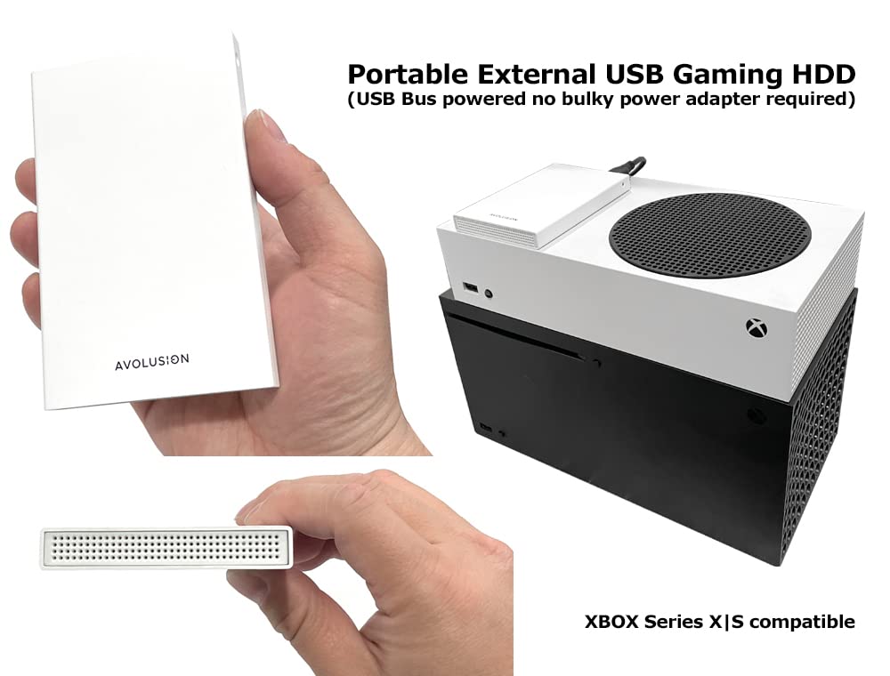 Avolusion Hd250U3 Wh 1Tb Usb 3.0 Portable External Gaming Hard Drive (For Xbox Series X|S, Pre Formatted)   2 Year Warranty