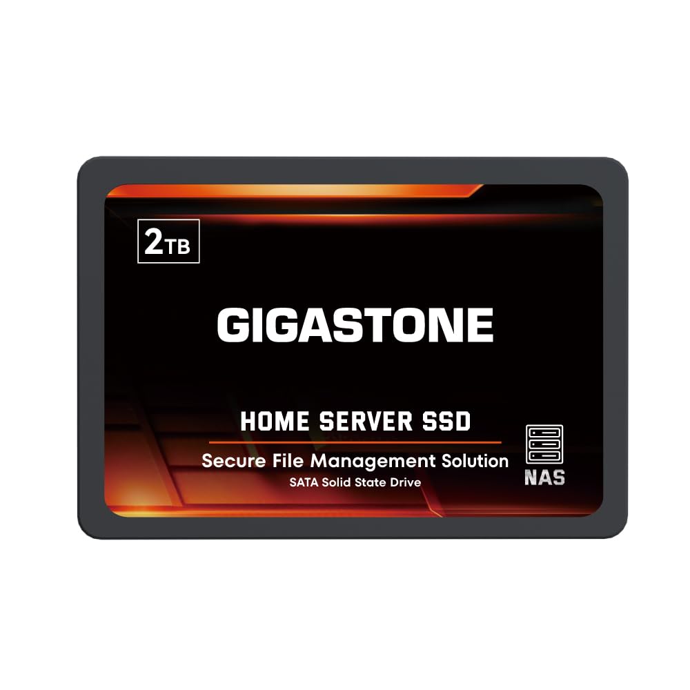 Gigastone Home Server Ssd 2Tb Nas Ssd Drive Cache 24/7 Durable Tlc High Endurance Personal Cloud Data Sync Network Attached Stor