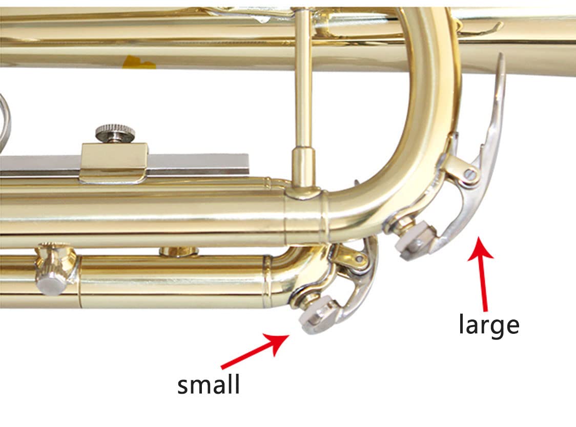 Tuoren Trumpet Valve Repair Kit With Finger Buttons Connecting Rods Valve Caps Piston Guides Spring Felt Washer Water Key Spit V