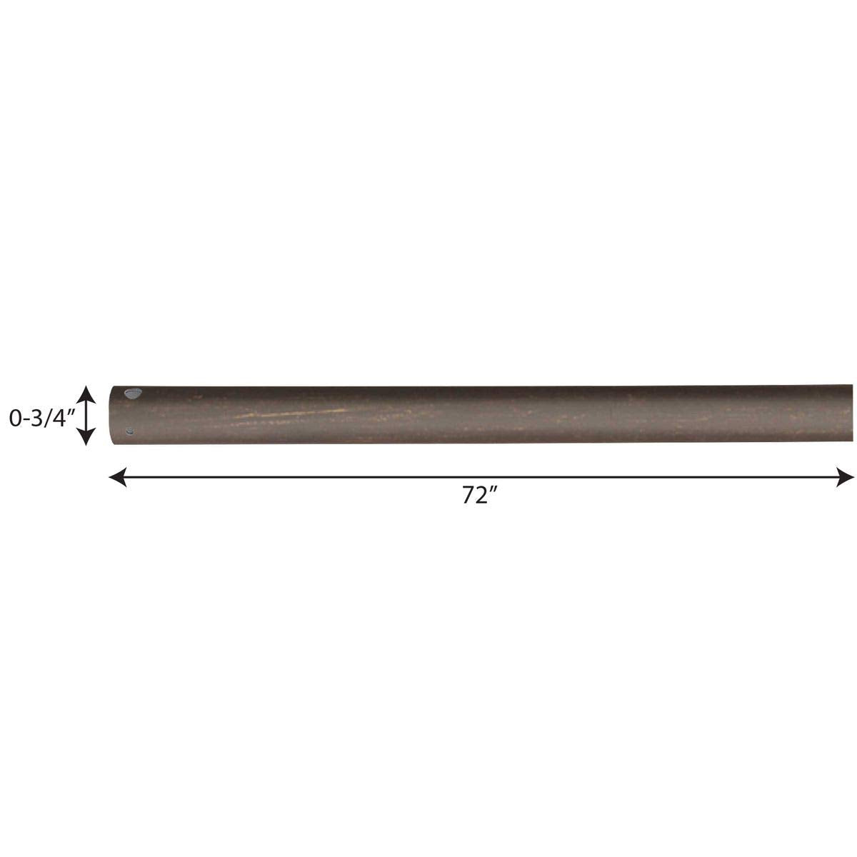 Progress Lighting P2609 20 Airpro Accessory Ceiling Fan Steel Downrod, 72 Inch, Antique Bronze