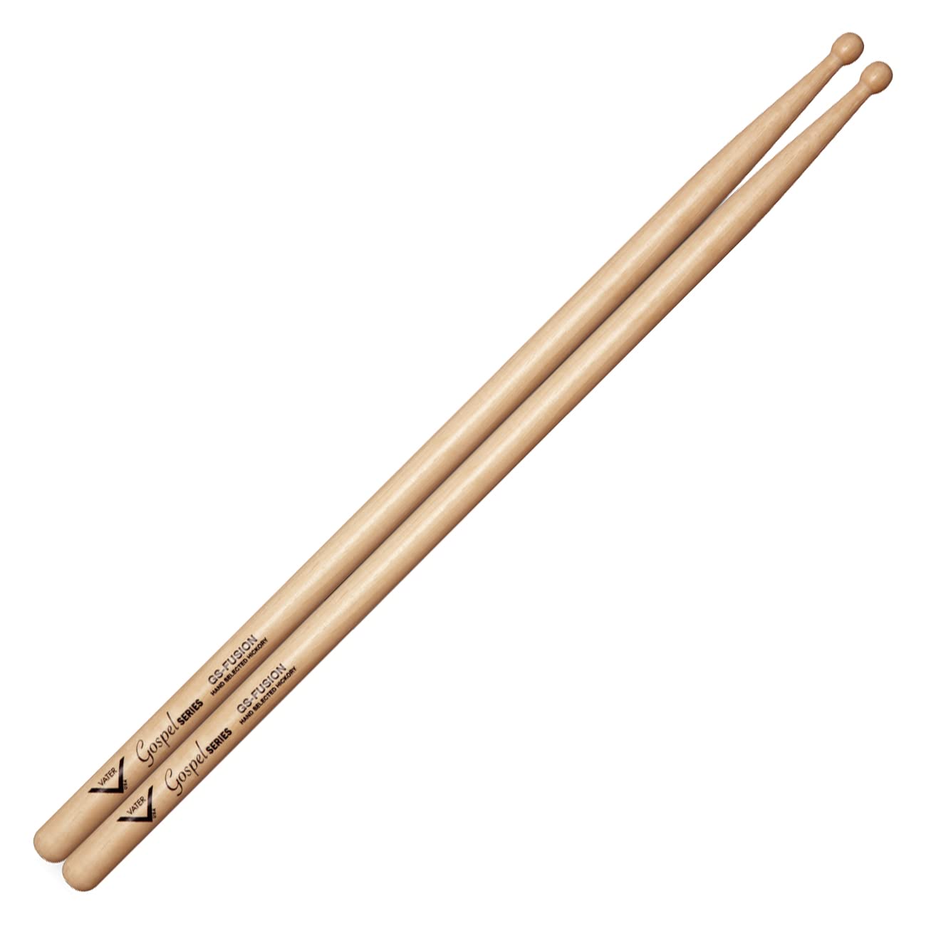 Vater Gospel Fusion Hickory Wood Tip Drum Sticks, Natural, Pair