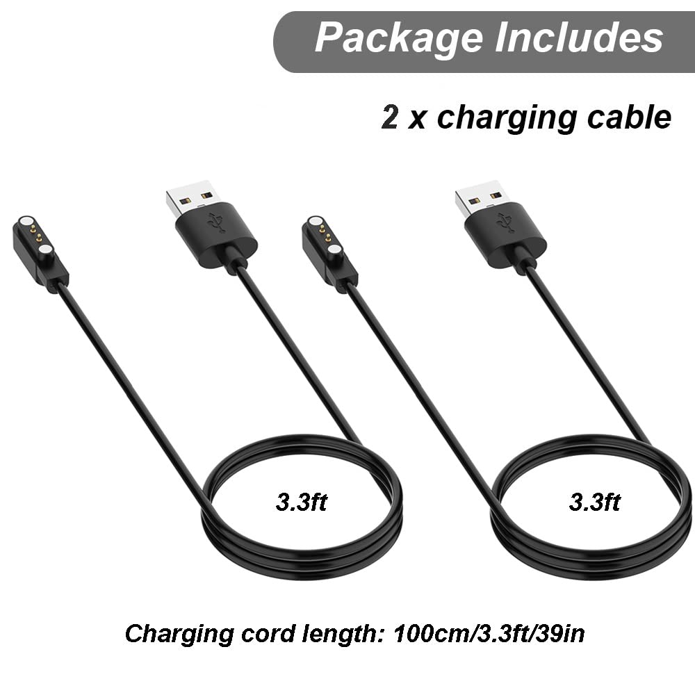 Charger For Veryfit Smart Watch - Idw26, Idw25, Idw23, Idw21, Idw19, Idw17, Idw16, Idw15, Idw13, Id205L, Id206 - Magnetic Chargi