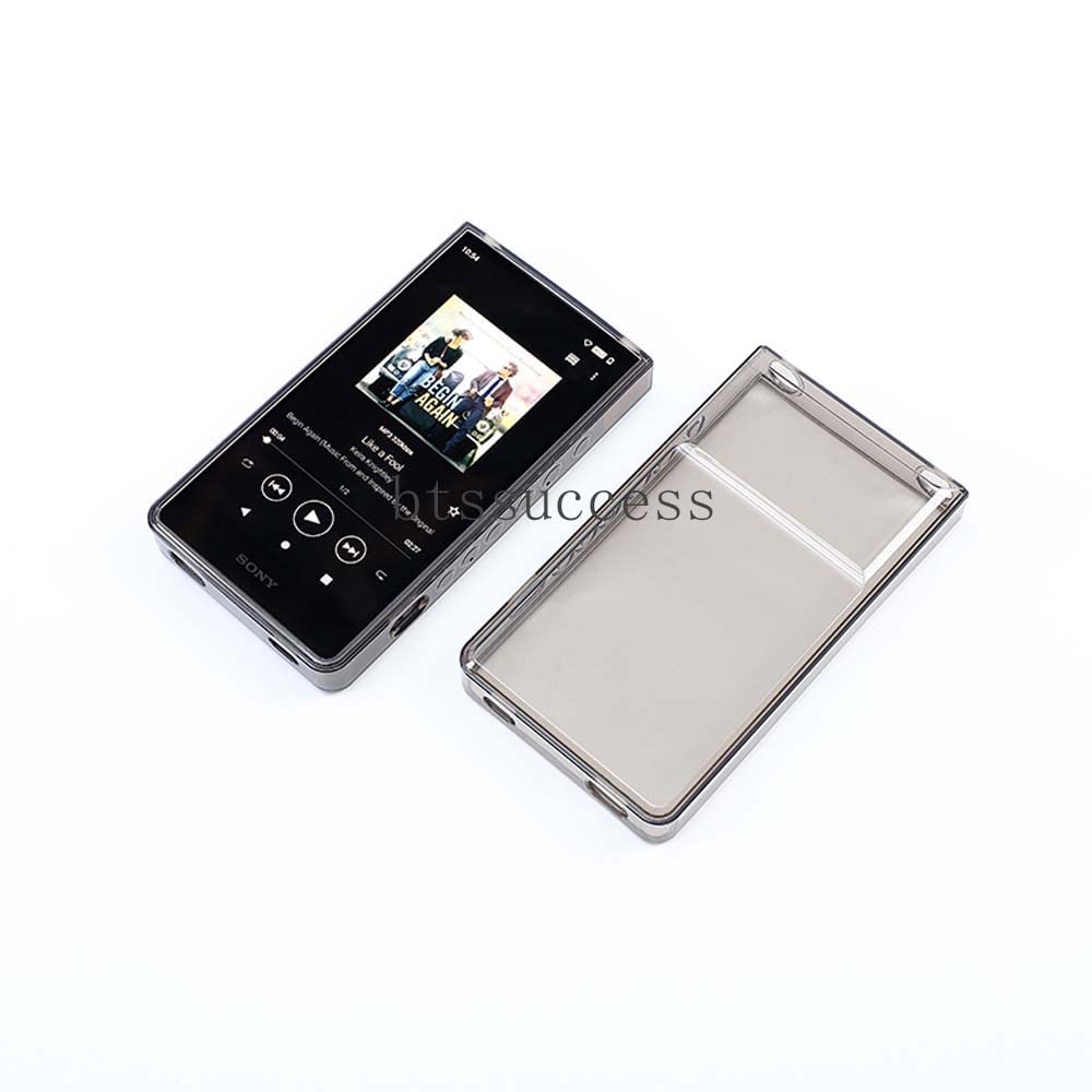 Audiopartner Soft Clear Tpu Protective Shell Skin Case Cover For Sony Walkman Nw Zx700 Nw Zx706 Nw Zx707 (Clear Black Case And G