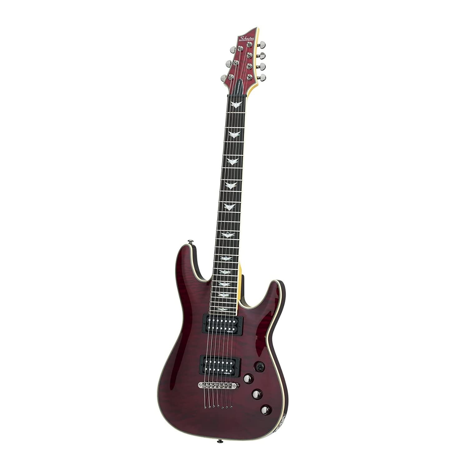 Schecter Omen Extreme 7 Electric Guitar   Black Cherry