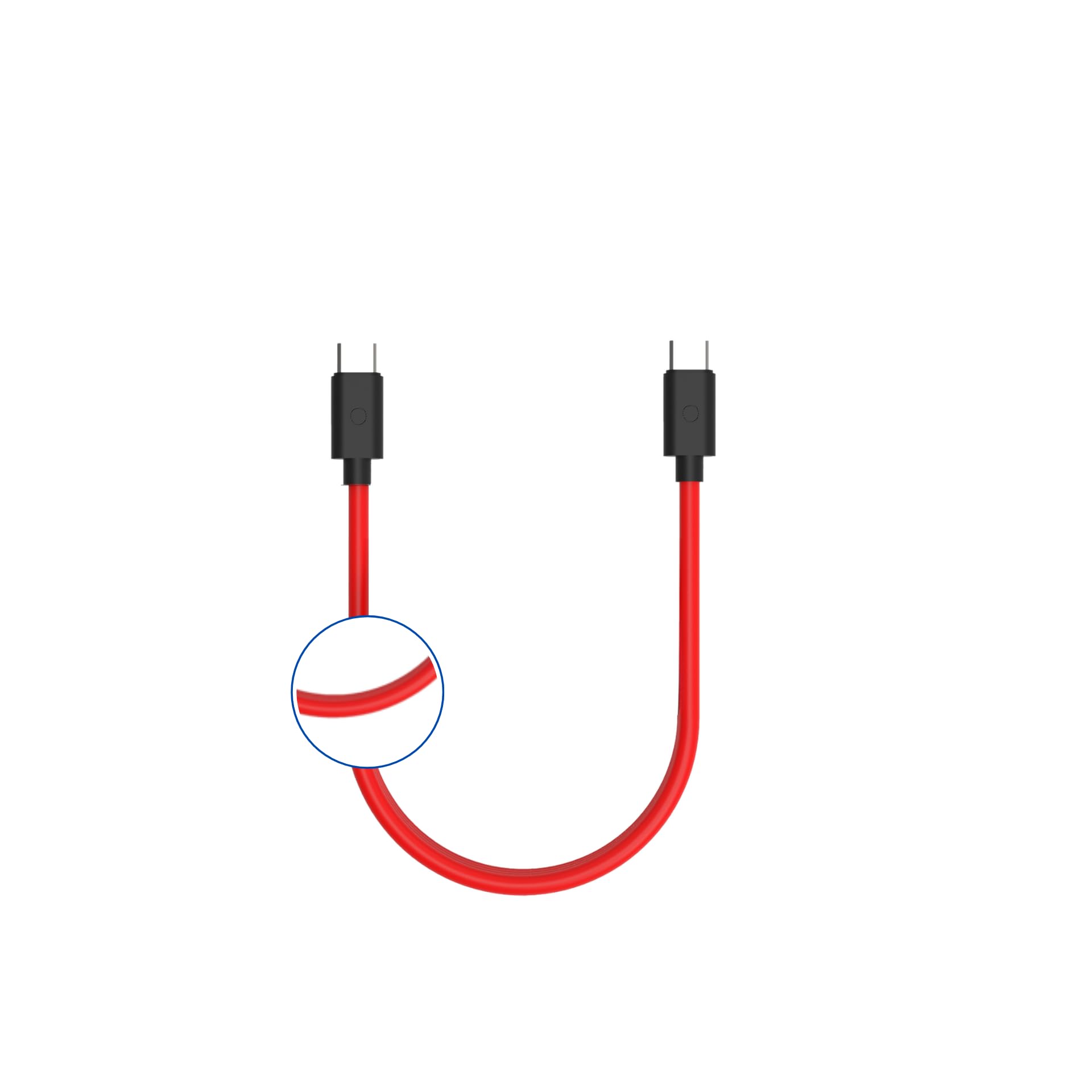twance 0.25m Type C to Type C Fast Charging 3.1A 65W 480 Mpbs Data Sync USB Cable I Small Short Unbreakable Male to Male CType 