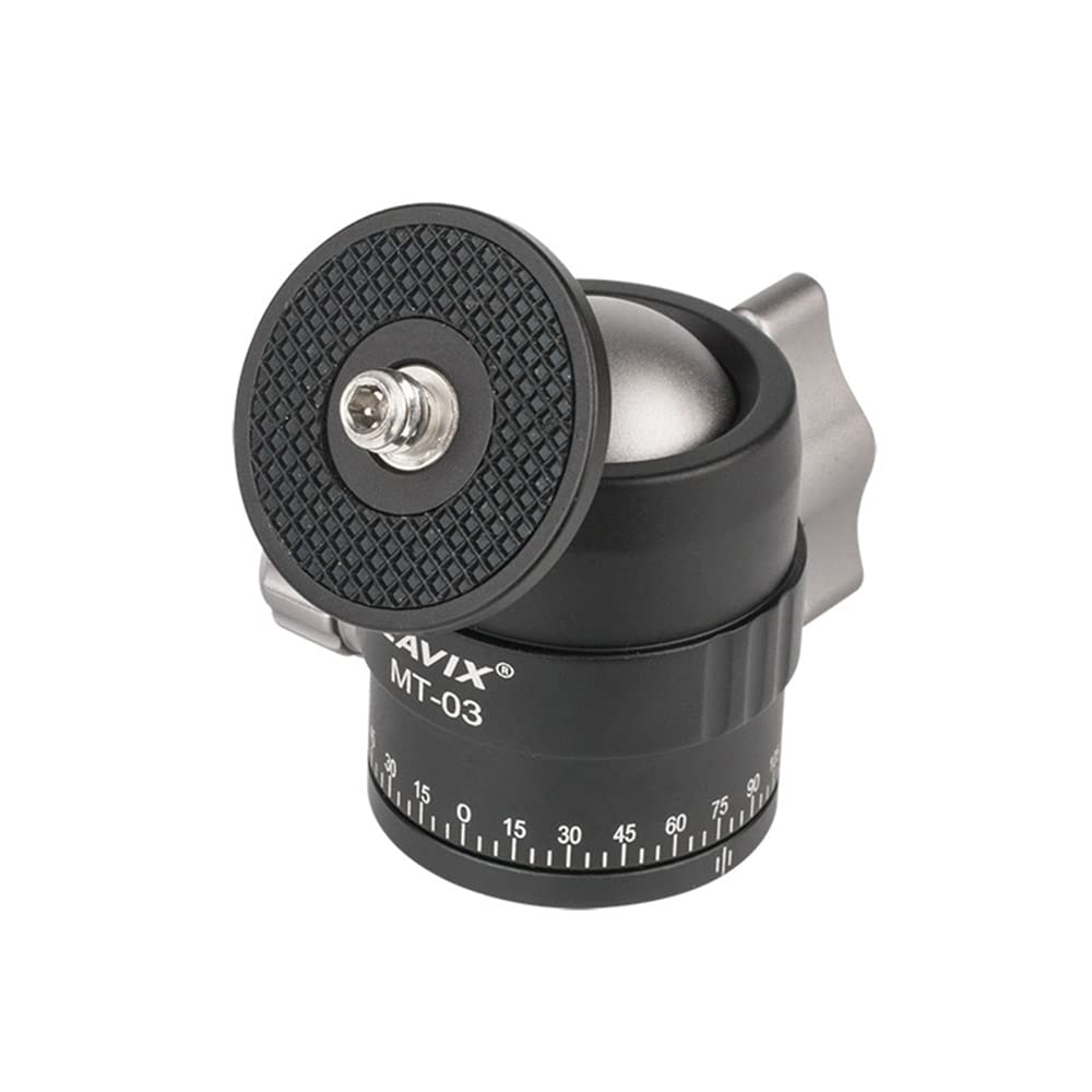 Mini Ball Head, Cavix Mt 03 Camera Panoramic Tripod Head Metal Ball Head With Arca Swiss Quick Release Plate Bubble Level Load C