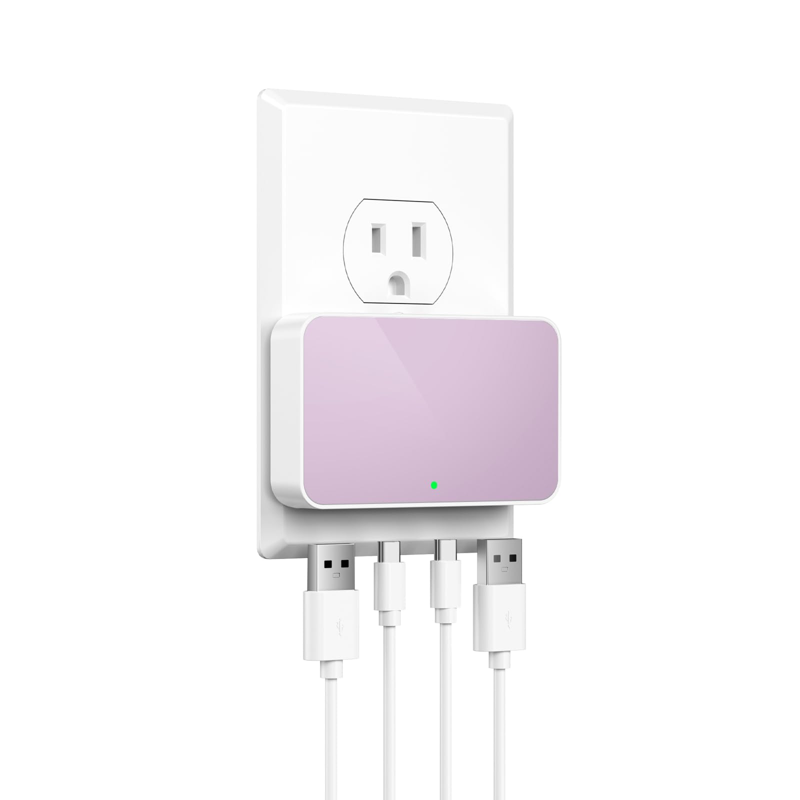 KWRNVO Flat USB Wall Charger 4 Ports Slim 35W USBC/A Flodable Plug Fast Charging Block for iPhone 8/9/10/11/12/13/14/15 Multipo