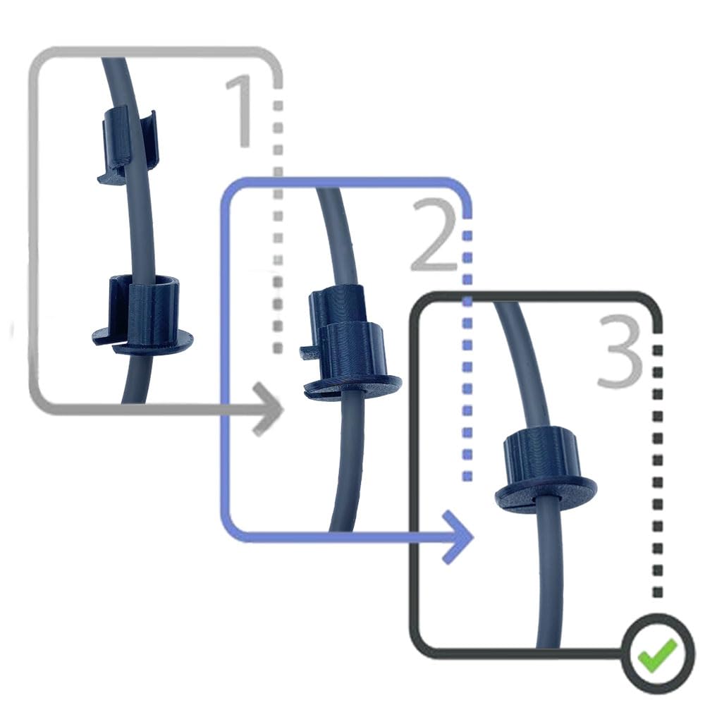 Fanrte 3/4 Inch Wall Hole Cable Feed Through Bushings For Starlink Masonry Routing Kit Ethernet Cable Grommet, 2 Pcs Snap On Wal