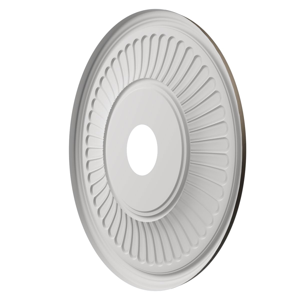 19Od X 3 1/2Id X 1P Berkshire Thermoformed Pvc Ceiling Medallion (Fits Canopies Up To 8 3/8), Metallic Black Night