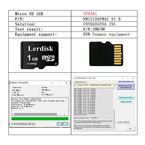 Lerdisk Factory Wholesale Micro Sd Card 1Gb In Bulk Microsd Produced By Authorized Licencee (1Gb Class 4)