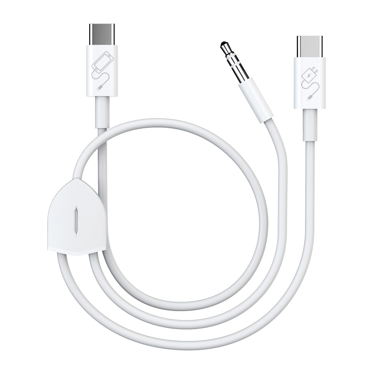 Usb C To 3.5Mm Audio Cable With Pd Charging, 2 In 1 Design Supports Charge And Play Audio Simultaneously, Works With Iphone 15 S