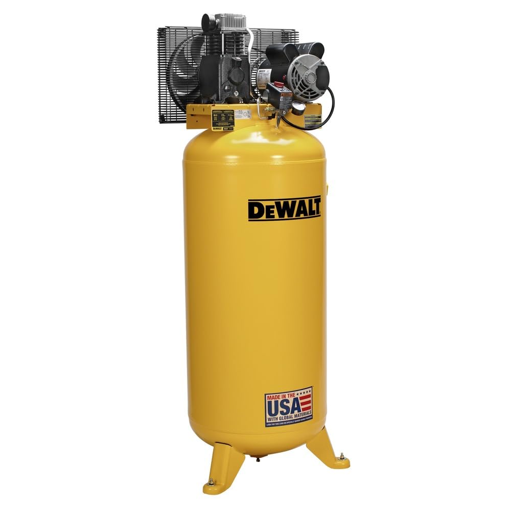 Dewalt 60 Gallon Vertical Air Compressor, Stationary, 3.7 Hp, 175 Max Psi, Oil Lubricated, Asme Tank, Industrial-Grade Performan