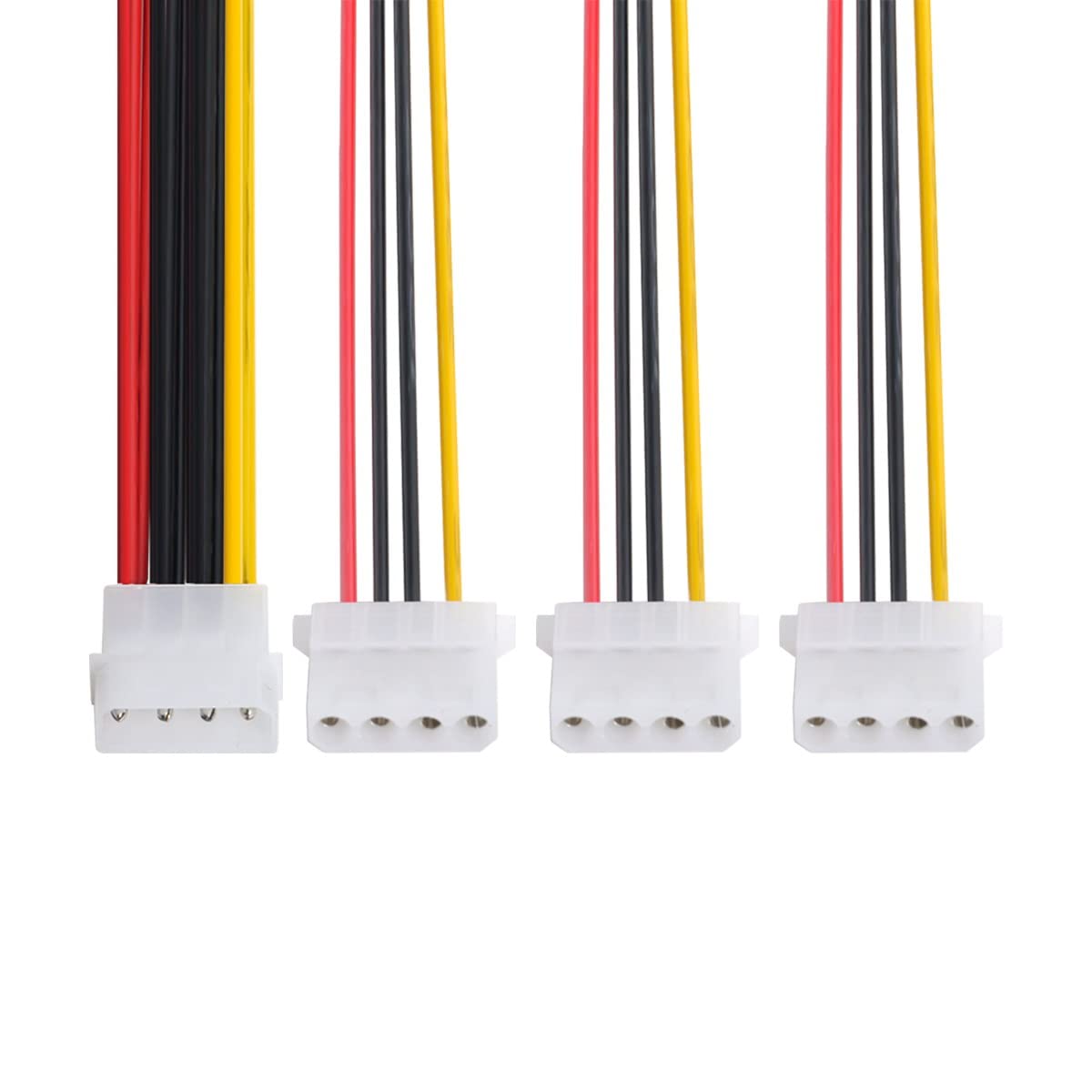 Cy 4Pin Power Cable Ide 4Pin Disk Power Male To Three 4Pin Female Splitter Y 1 To 2 Extension Cable 12V+5V