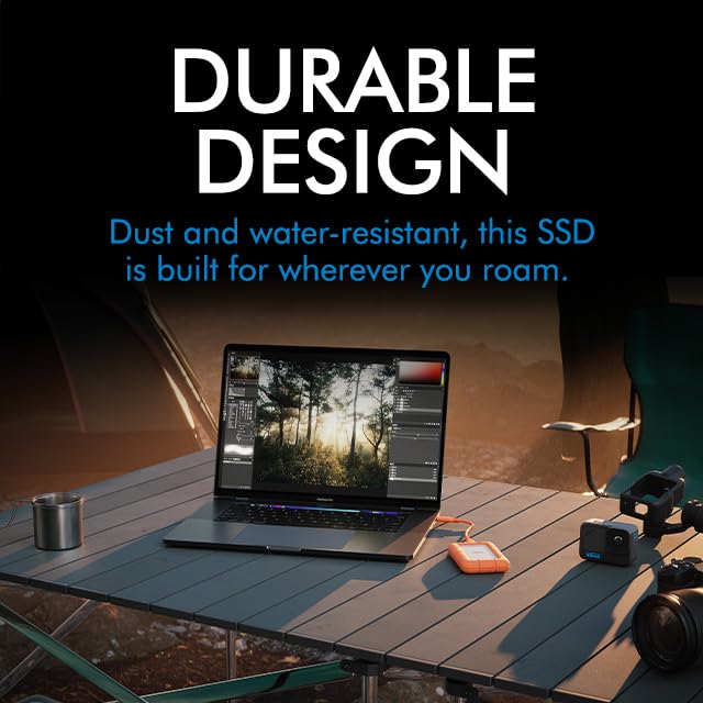 Lacie Rugged Mini Ssd 2Tb Solid State Drive - Usb 3.2 Gen 2X2, Speeds Up To 2000Mb/S, Compatible With Pc, Mac, And Ipad (Stmf200