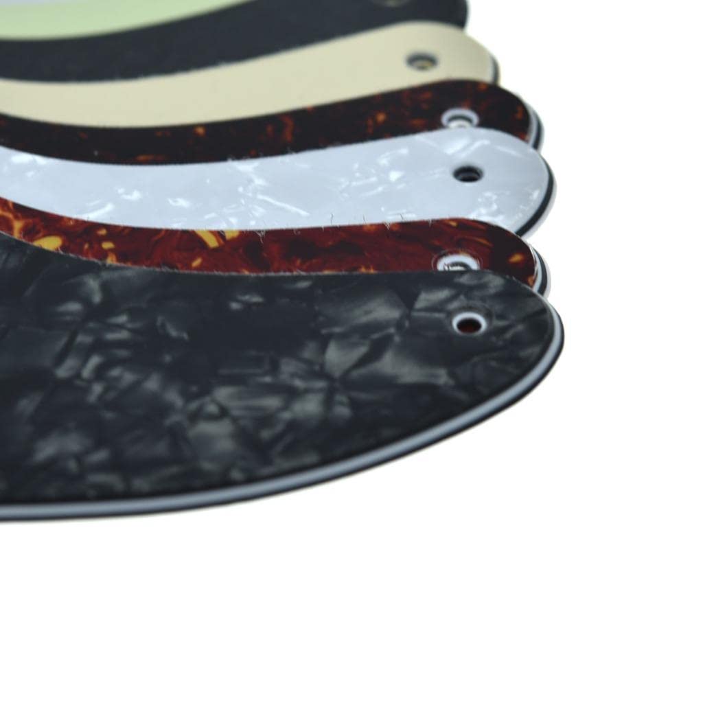 Kaish 8 Hole Tele Style Guitar Pickguard Tl Pick Guard With Pickup Mounting Screw Holes For Tele/Telecaster Aged White 3 Ply