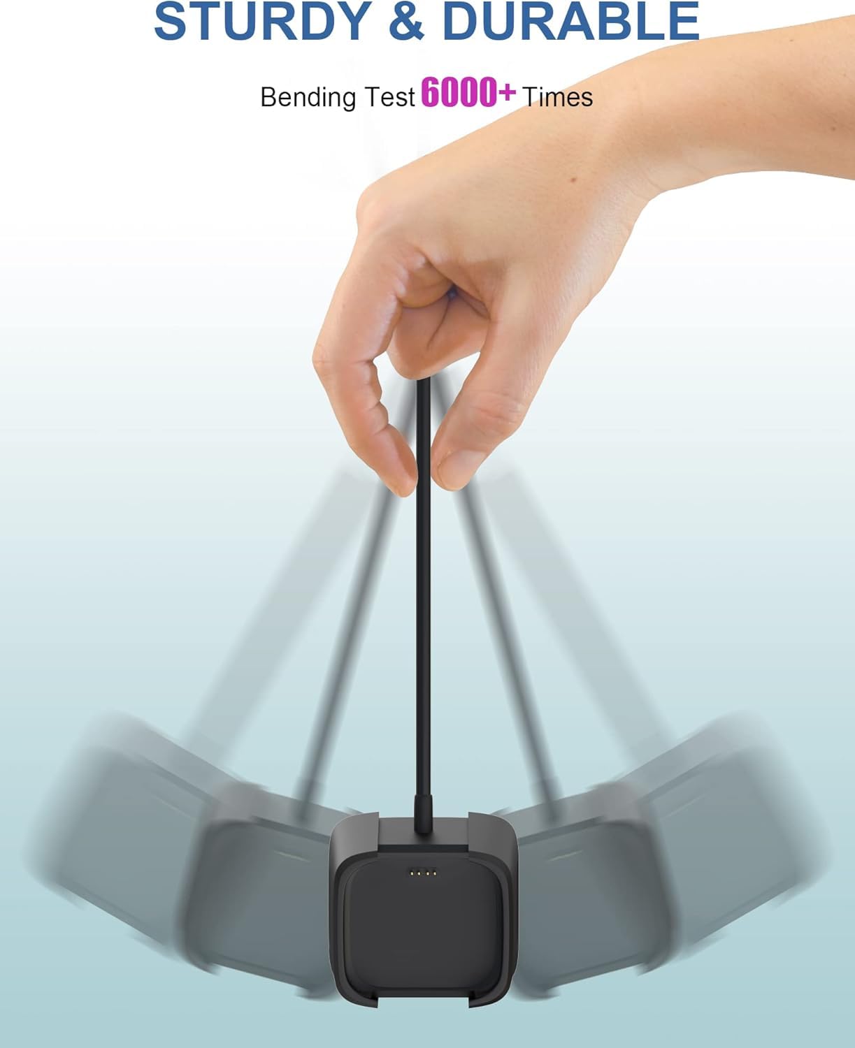 3.3Ft Usb Charger Compatible With Fitbit Versa 2 Charger Dock Anti Slip Replacement Smartwatch Charging Cable Stand(Not For Vers