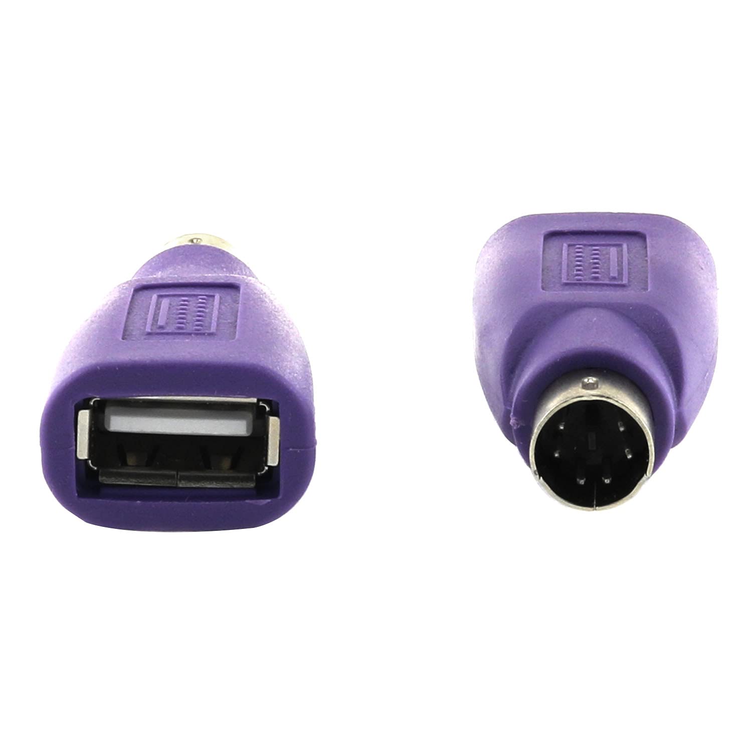 Dgzzi Usb To Ps2 Adapter 2Pcs Purple Usb Female To Ps/2 Male Converter Adapter For Mouse And Keyboard