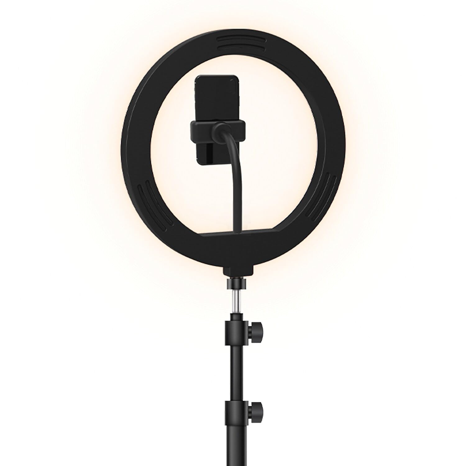 Supersonic Sc 2410Sr Selfie Ring Light With Tripod Stand And Cell Phone Holder For Live Stream/Makeup With Dimmable Led Lighting
