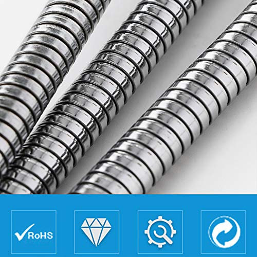 19'' Gooseneck For Microphone,Honsety Multifunction Diy Universal Metal Hose,Chrom