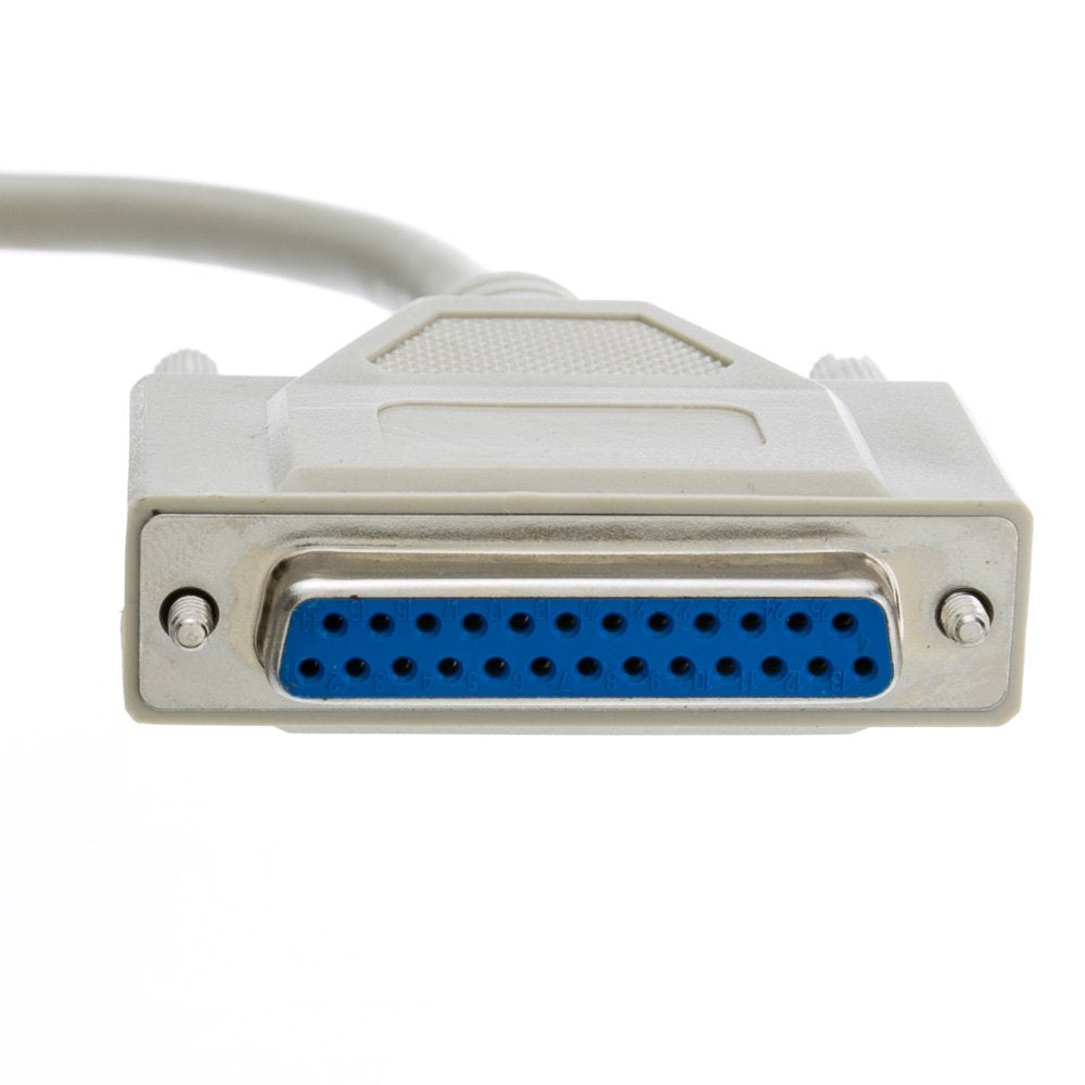 Serial Extension Cable, Db25 Male To Db25 Female, Rs 232, 1:1, 100 Foot