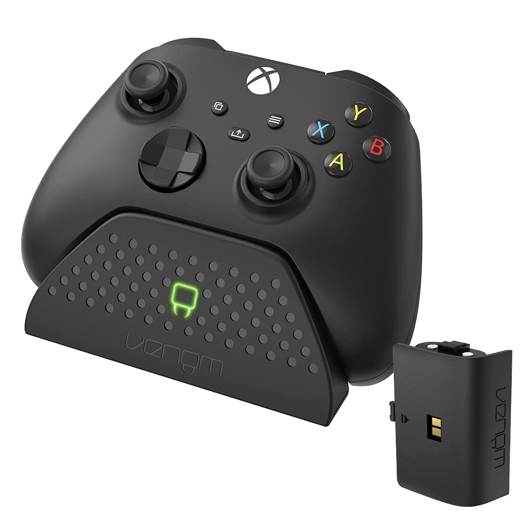 Venom Charging Dock With Rechargeable Battery Pack   Black (Xbox Series X & S/Xbox One)