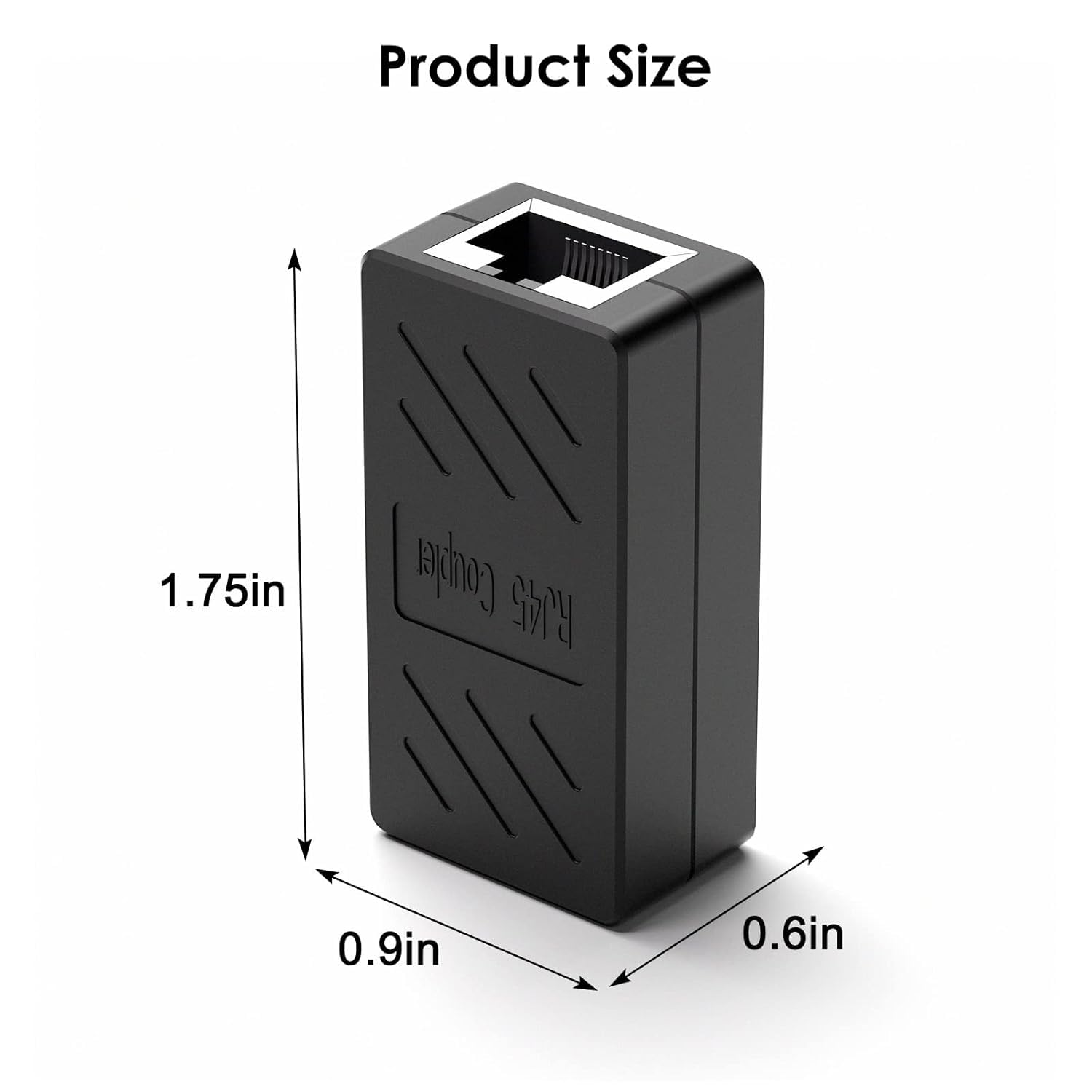 Y.D.F Ethernet Cable Extender, Rj45 Coupler, Extender Connector   Ethernet Coupler Female To Female (Black 10 Pack)