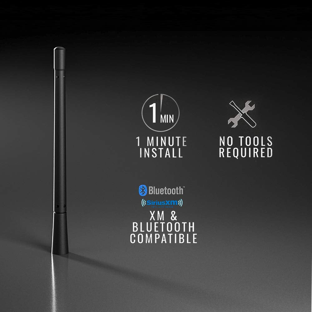 Ksaauto 7 Inch Truck Antenna For Gmc Sierra & Chevy Silverado 2007 2024 Models (Except Hd) With M7 Thread?Stubby Cylindrical Hea